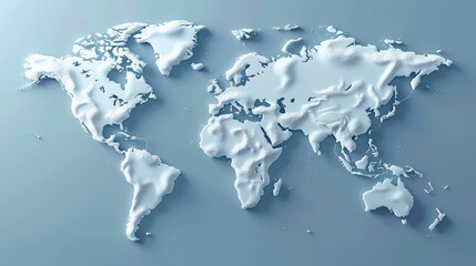 3D vector world map