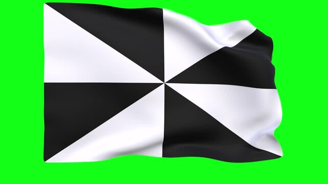 3D Rendered Flag of Ceuta