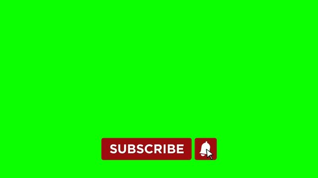 Modern Subscribe button green screen