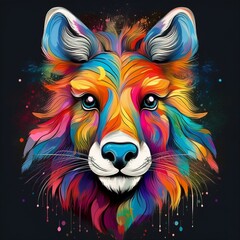 lion head vector