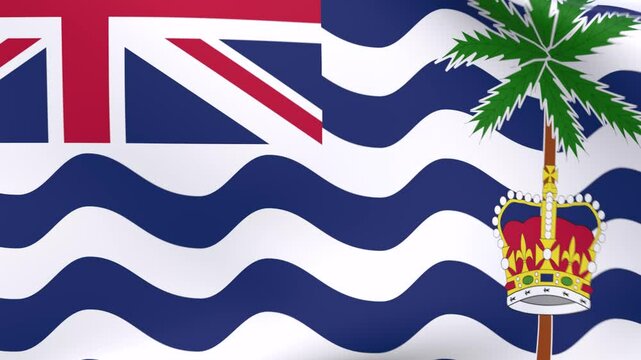 3D Rendered Flag of Commissioner of British Indian Ocean Territory