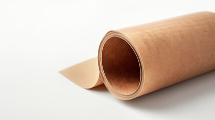 Close-Up of Empty Brown Paper Roll