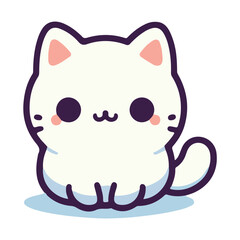Fototapeta premium cute cat sticker vector illustration