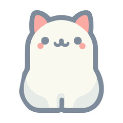 cute cat sticker vector illustration