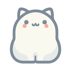 cute cat sticker vector illustration