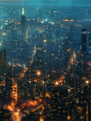 Smart City and network connection concept
