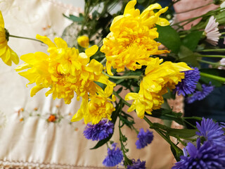Photos of various types of flowers in beautiful vases are good for banners