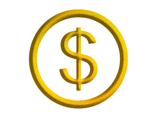 Obraz premium dollar sign icon, currency symbol design with gold motitive