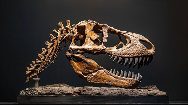 Fossilized T Rex Skull