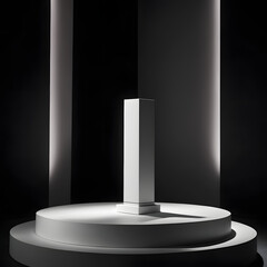 BLACK AND WHITE PODIUM