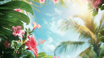 beach background concept with copy space