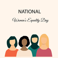 women's equality day poster. vector illustration