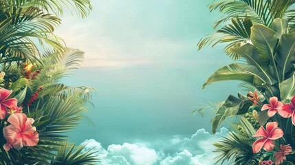 beach background concept with copy space