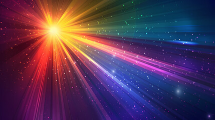 Fototapeta premium Abstract background with colorful glowing lines