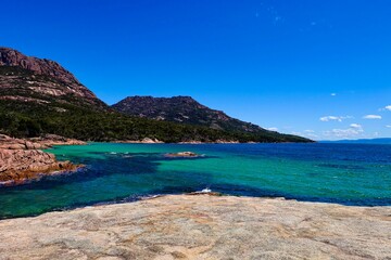 Honeymoon bay, Freycinet national park, Tasmania, Australia 