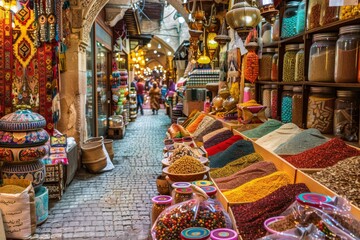 Spice Market in a Middle Eastern City