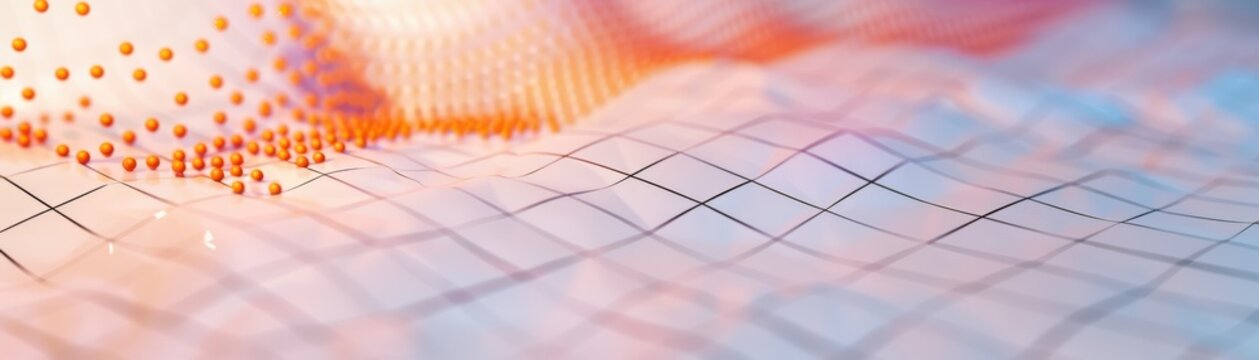 Scatter plot with markers, light background, grid lines, realistic, studio lighting