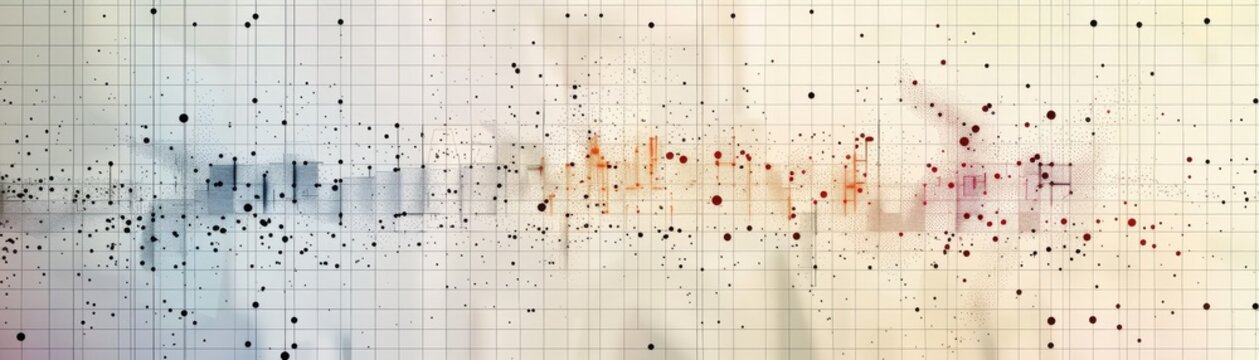 Realistic scatter plot, light background, markers, grid lines, studio lighting