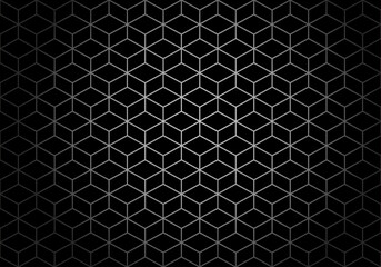 Geometric hexagon pattern on with background