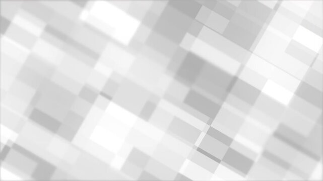 Slowly animated looping digital background of gray blocks.