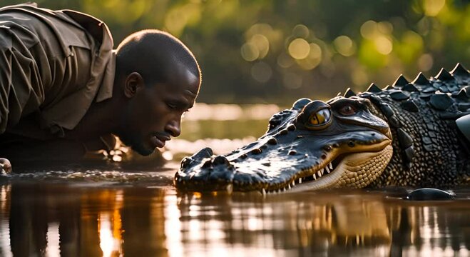 Crocodile hunter or fisherman.