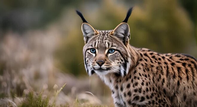 Iberian lynx in nature.
