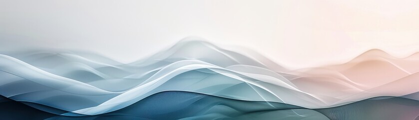 Obraz premium Realistic layered area chart, smooth curves, light gradient, studio lighting