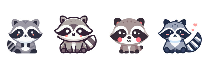 Fototapeta premium cute raccoon vector