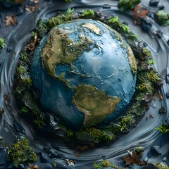 World Environment Day Poster. Importance of Protecting Nature. Happy Nature Day. Plant Growing