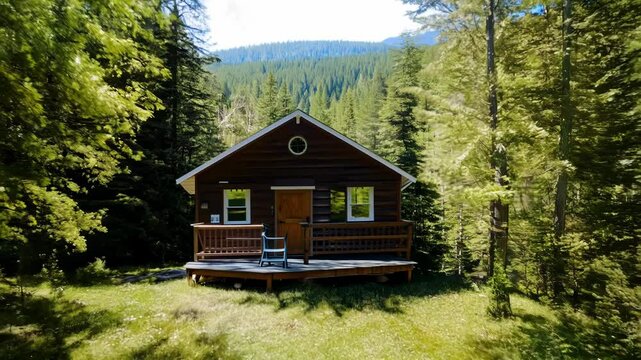 Secluded Cabin in Lush Green Forest