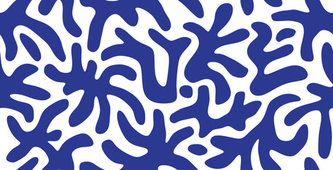 Organic geometric simple shape irregular seamless pattern in style retro.