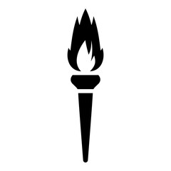 Torch icon isolated on white background