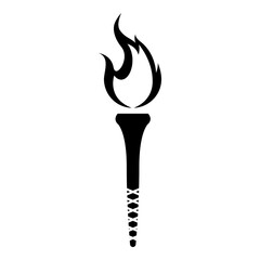 Torch icon isolated on white background