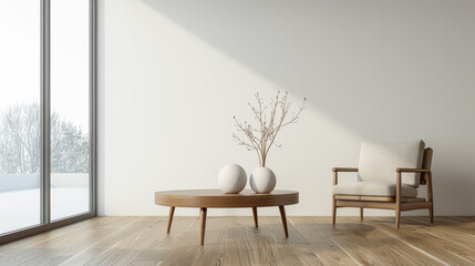 Modern interiors composition with plenty of natural window lighting and contemporary furniture. Property interiors design composition.