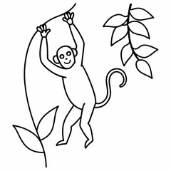 This fun and educational vector illustration coloring book features jungle animals like lions elephants and monkeys perfect for a jungle safari adventure