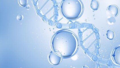 Hyaluronic Acid Molecules Collagen, Helix of Cosmetica - Skincare, Repair, Moisturiser, Liquid Serum or Toner for Beauty Products, Vitamin, Aloe Vera, Antioxidants, Protection, Minerals, Ascorbic Acid