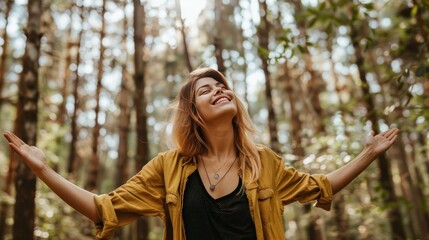 Sustainable eco friendly fashion clothes woman feeling