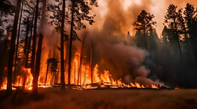 fire in the forest