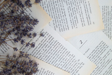 book and lavender