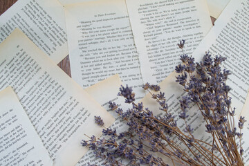 lavender on the newspaper