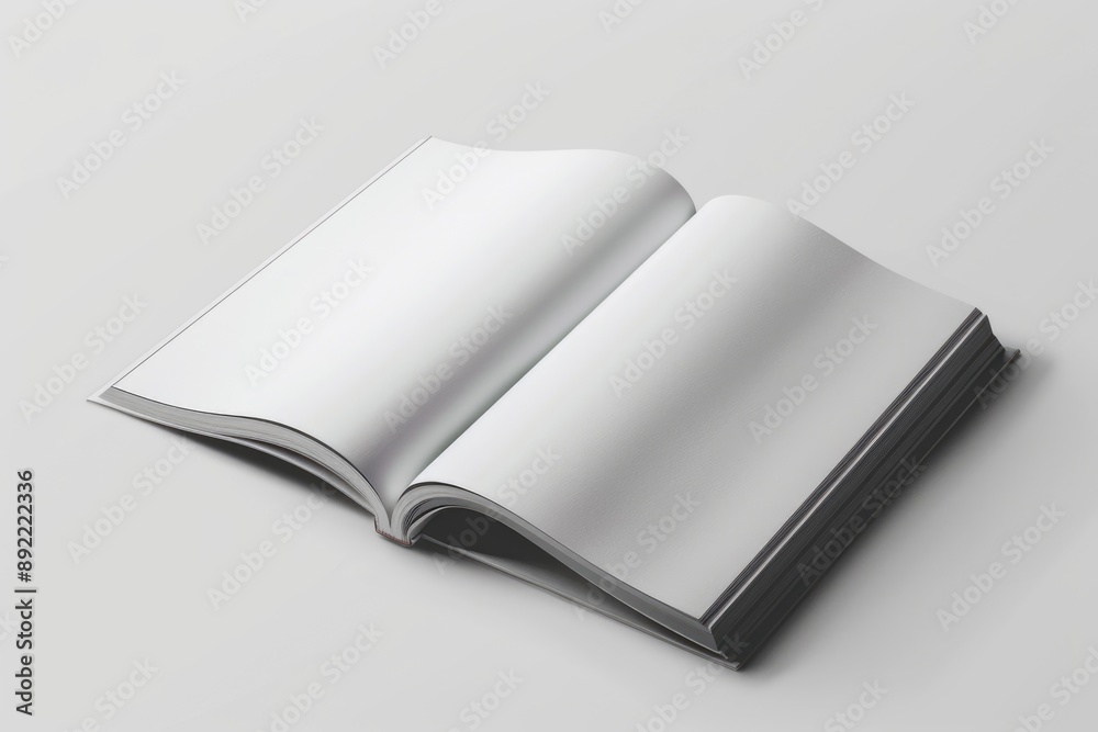 Poster a open book placed on a clean white surface