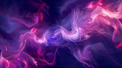 A digital art background with swirling purple and pink patterns, evoking a sense of energy and fluidity