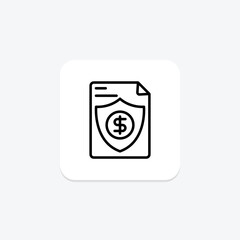 Trade Policy line icon , vector, pixel perfect, illustrator file