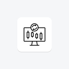 Trade Exchange line icon , vector, pixel perfect, illustrator file