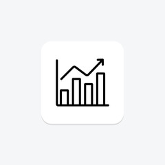 Trade Growth Prospects line icon , vector, pixel perfect, illustrator file