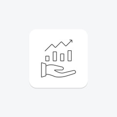 Obraz premium Trade Investment thinline icon , vector, pixel perfect, illustrator file