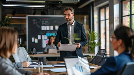 Manager ensures the team stays aligned with business goals.