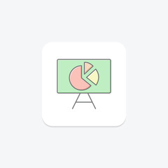 Fototapeta premium Trade Challenges lineal color icon , vector, pixel perfect, illustrator file