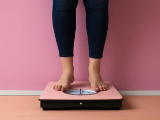 Person Weighing on Scale