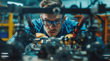 The engineer is conducting endurance tests on vehicle components.